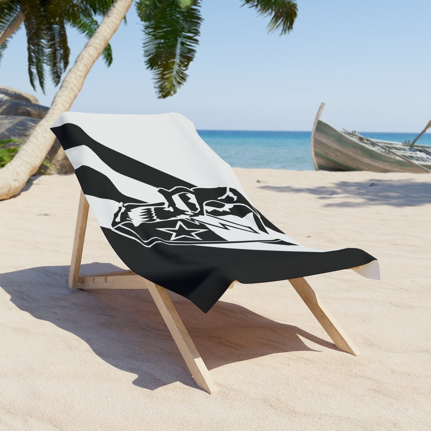 Subdued Flash Skull DUI Beach Towel