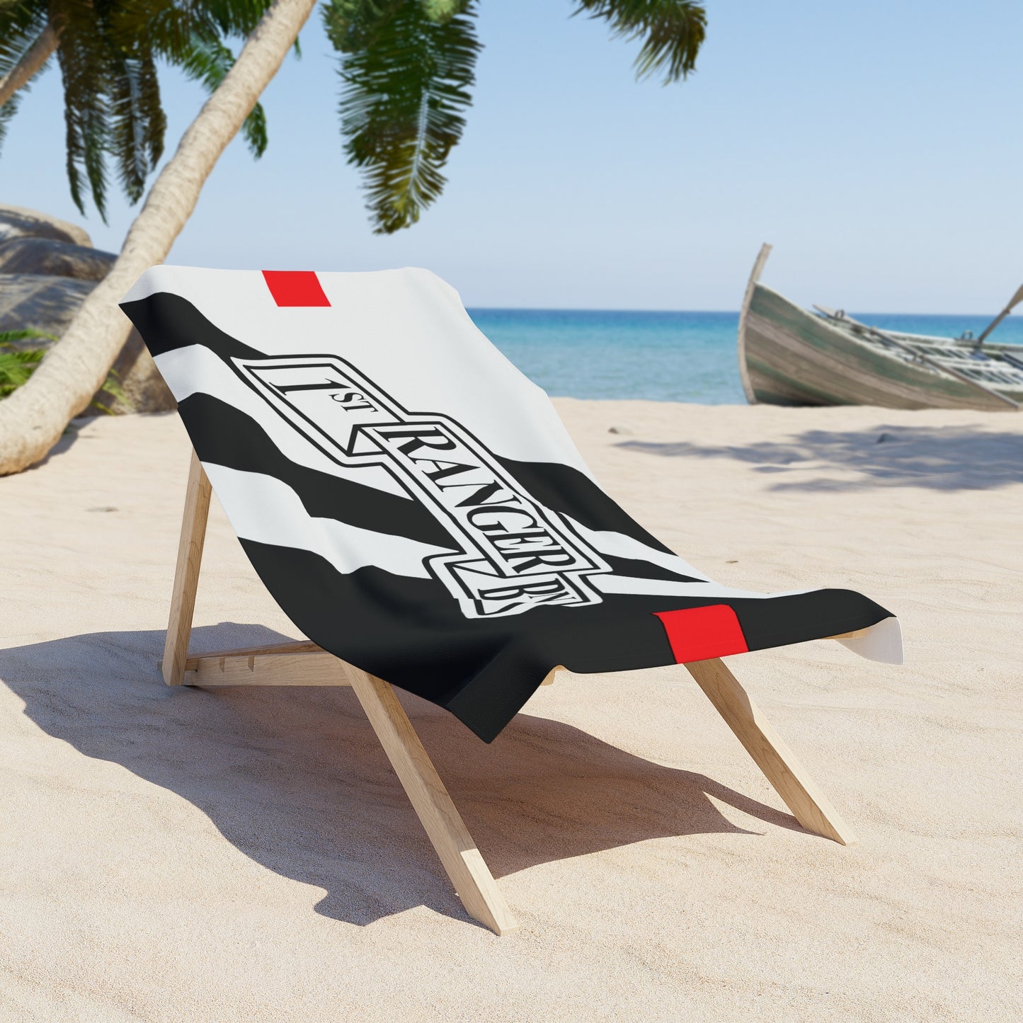 1st Battalion Scroll Subdued Flash Beach Towel