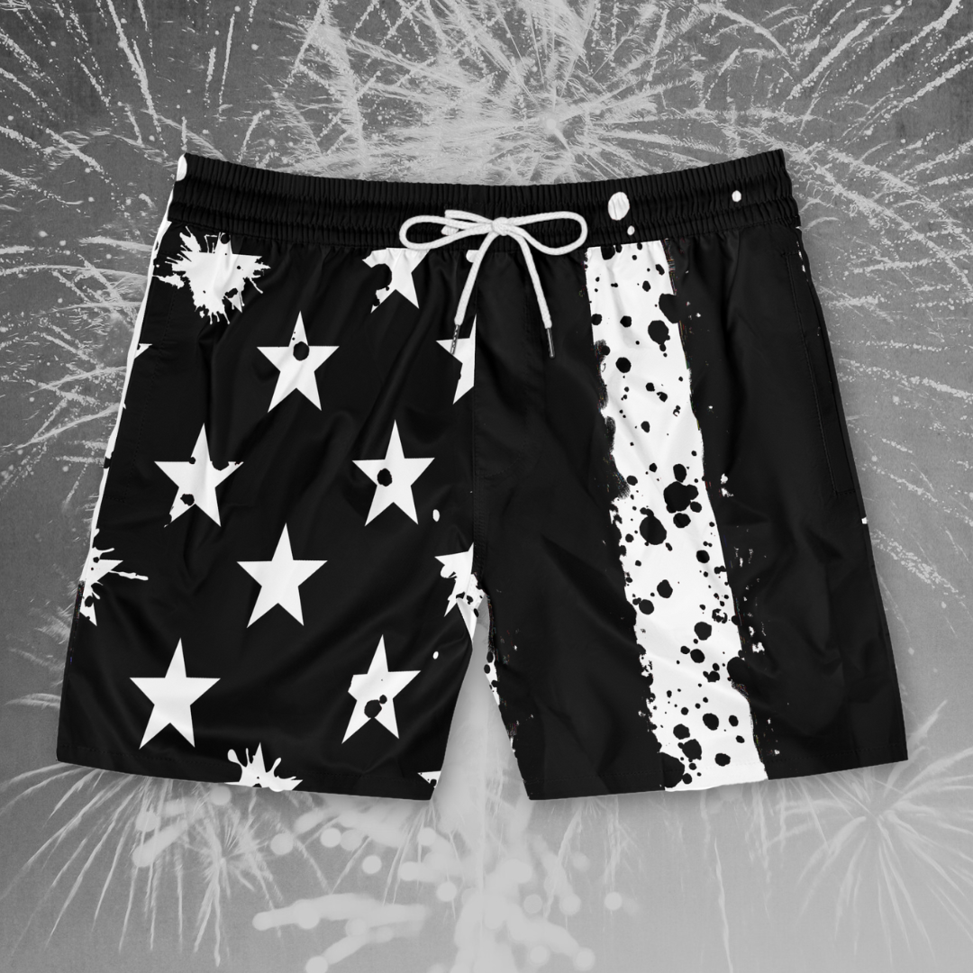 Subdued Banner Swim Trunks
