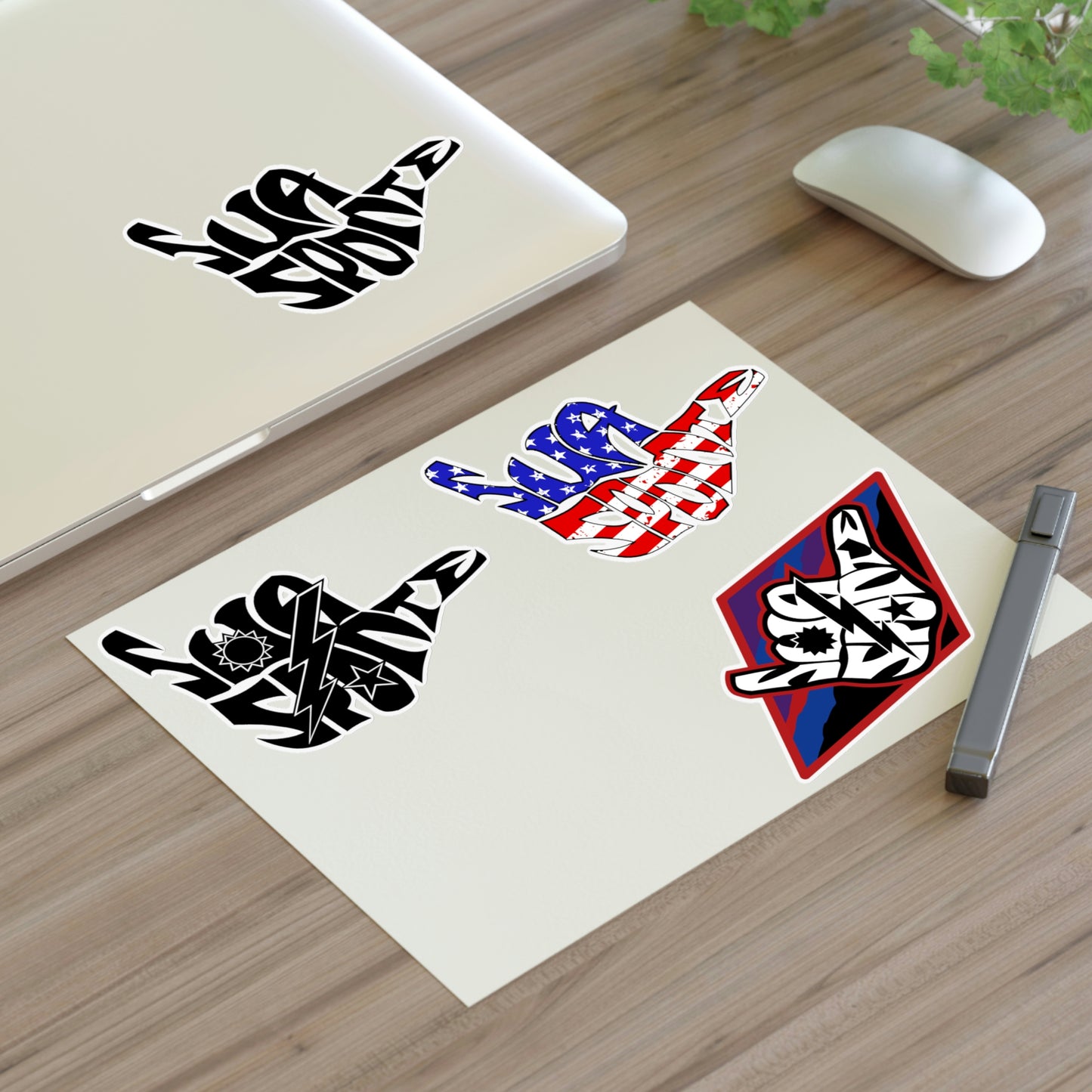 Sua Sponte Shaka Indoor Outdoor Vinyl Sticker Pack