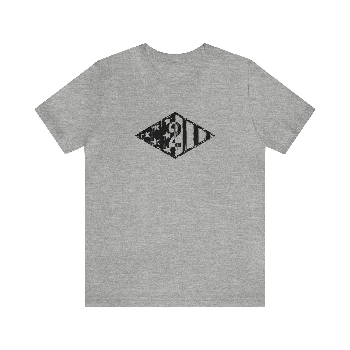2d Battalion American Flag WW2 Diamond Short Sleeve Shirt