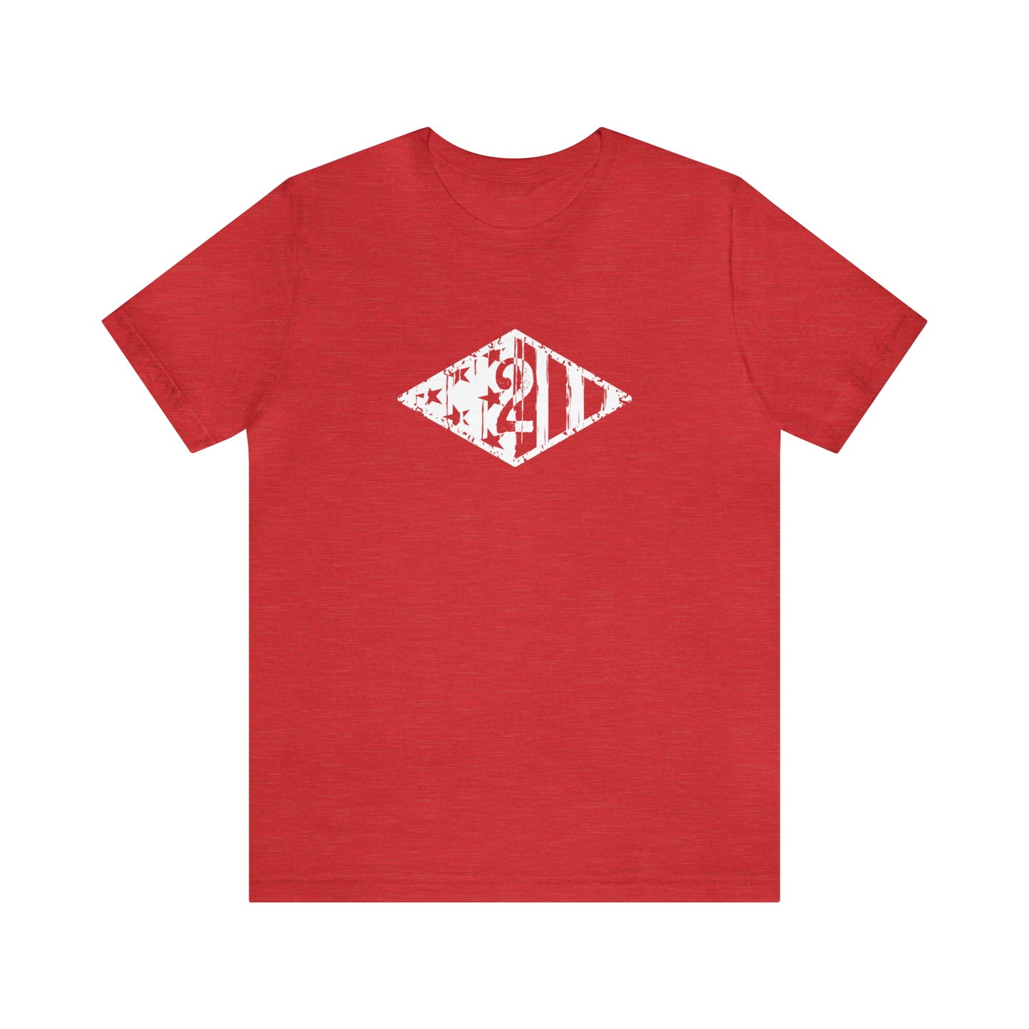 2d Battalion American Flag WW2 Diamond Short Sleeve Shirt