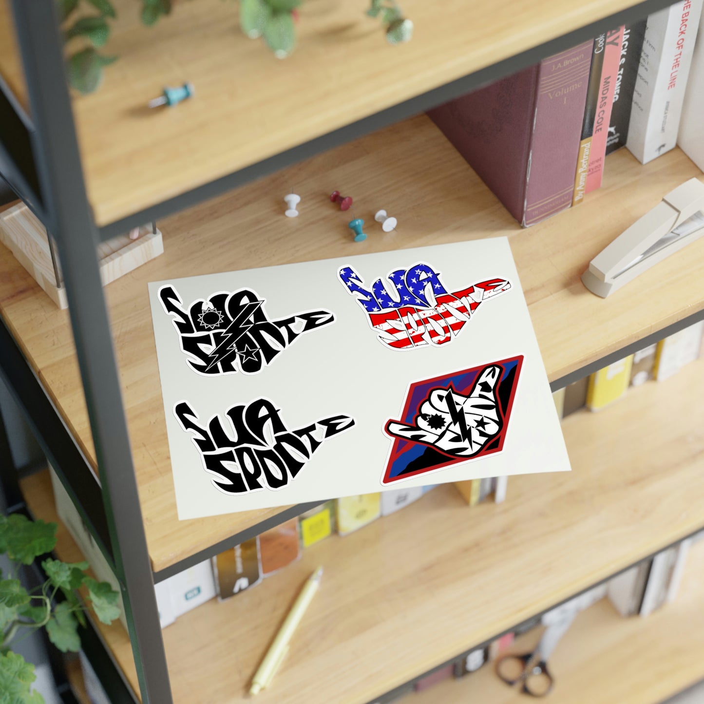Sua Sponte Shaka Indoor Outdoor Vinyl Sticker Pack