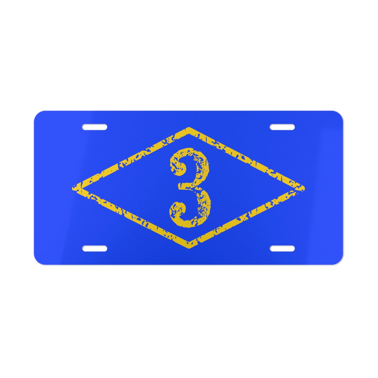 3d Battalion WW2 Blue Diamond License Plate