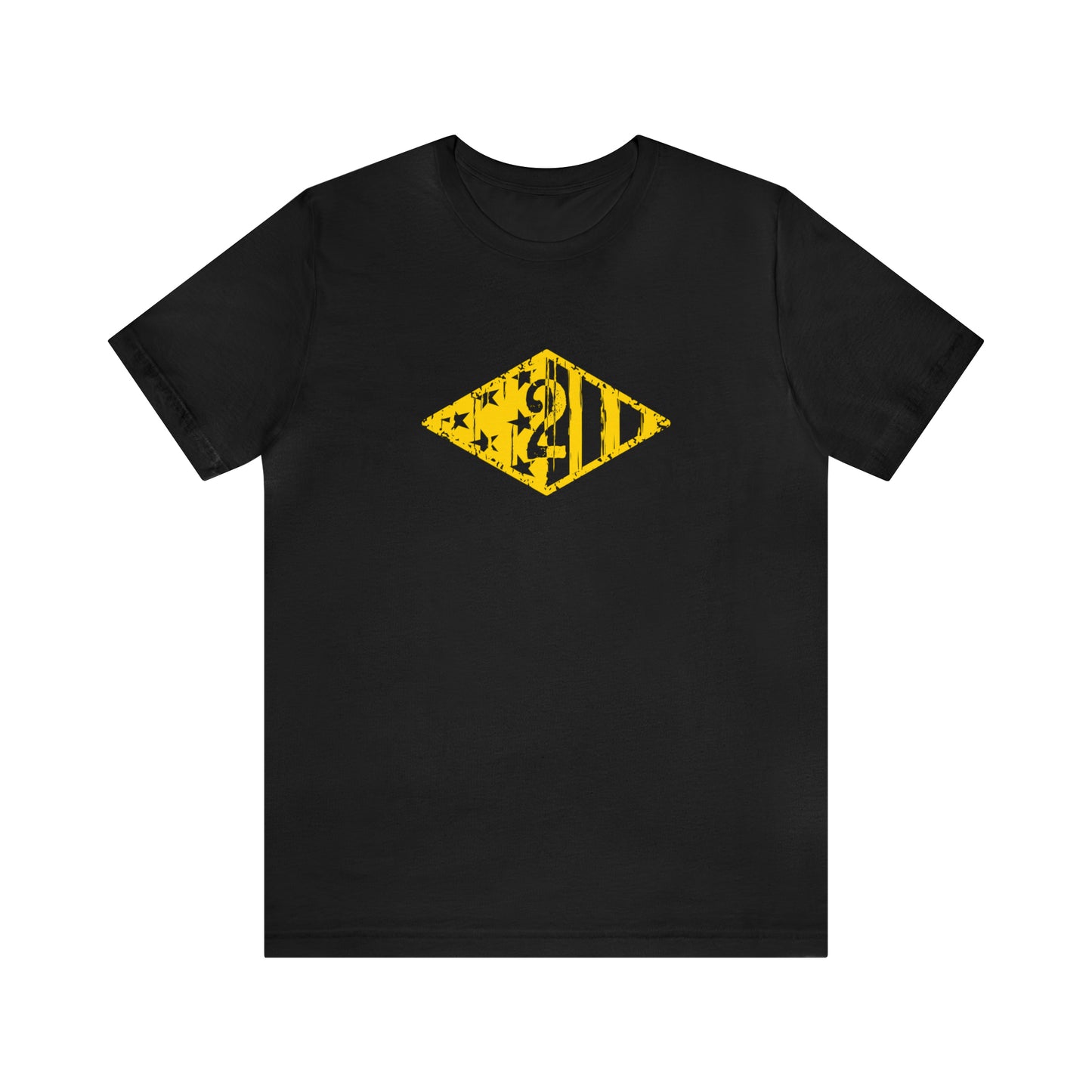 2d Battalion American Flag WW2 Diamond Short Sleeve Shirt