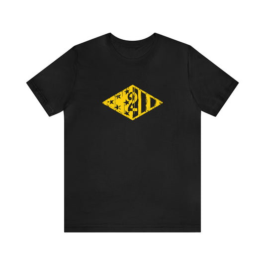 2d Battalion American Flag WW2 Diamond Short Sleeve Shirt