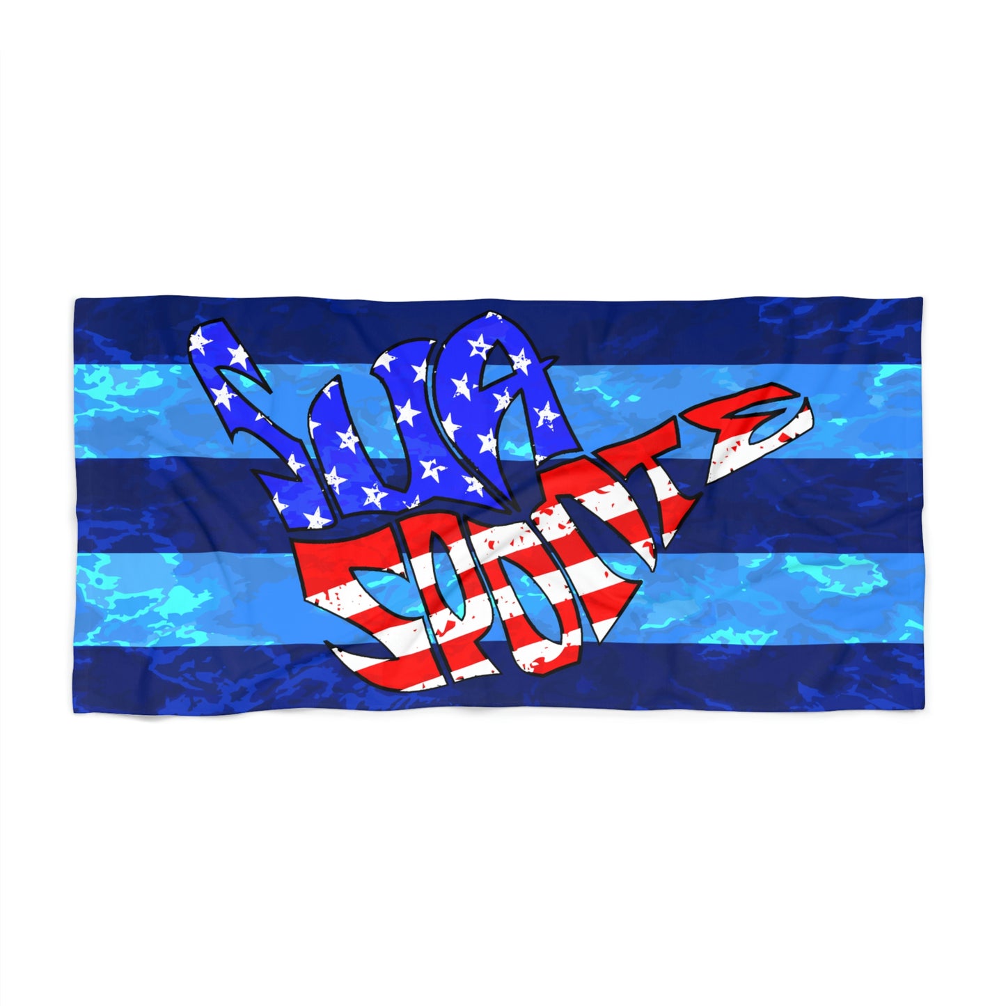 Ulaula Nalu Sua Sponte RWB Freedom Shaka Beach Towel