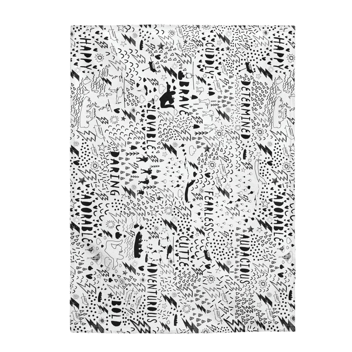 White Regimental DUI Plush Baby Blanket