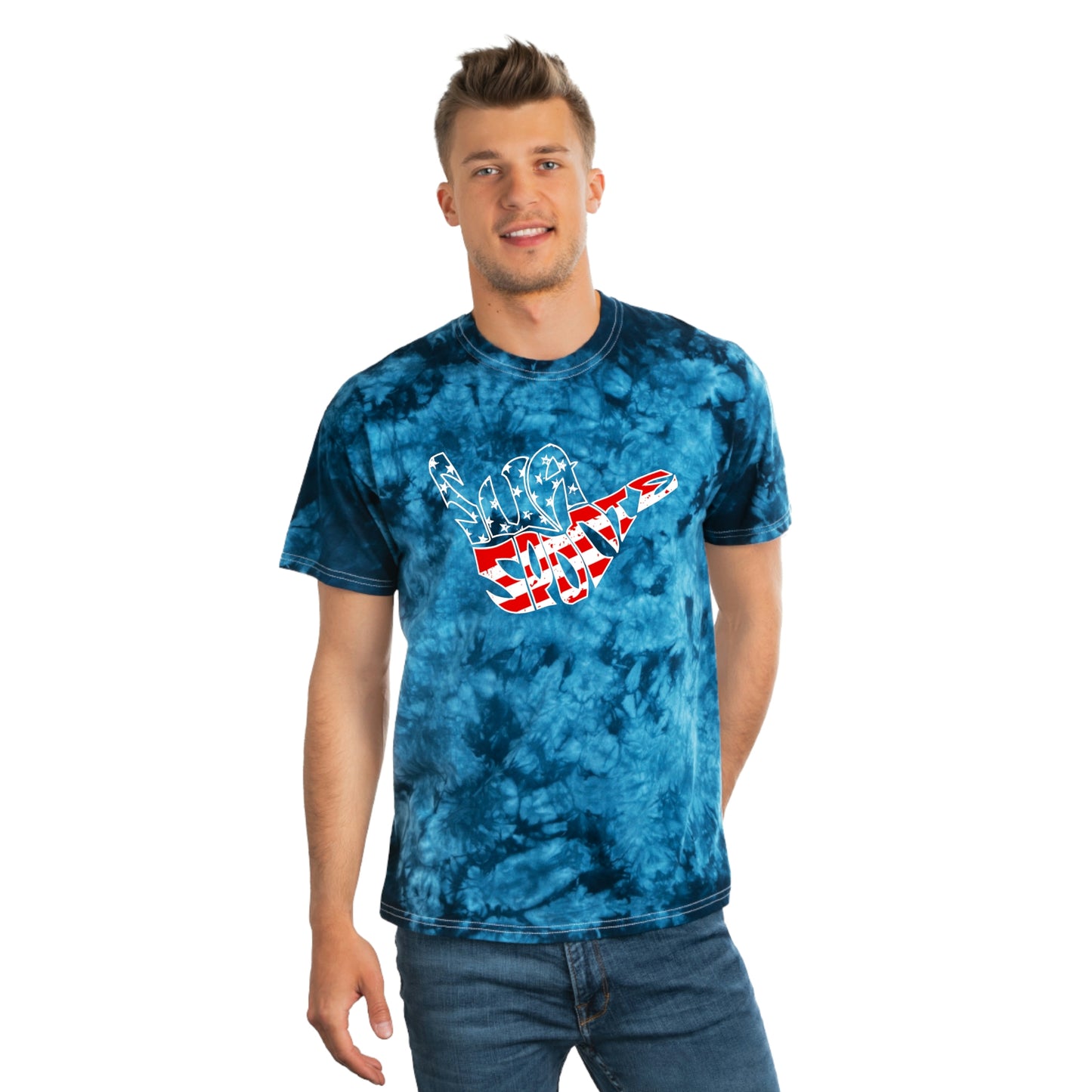 Sua Sponte RWB Flag Shaka Island Vibes Tee