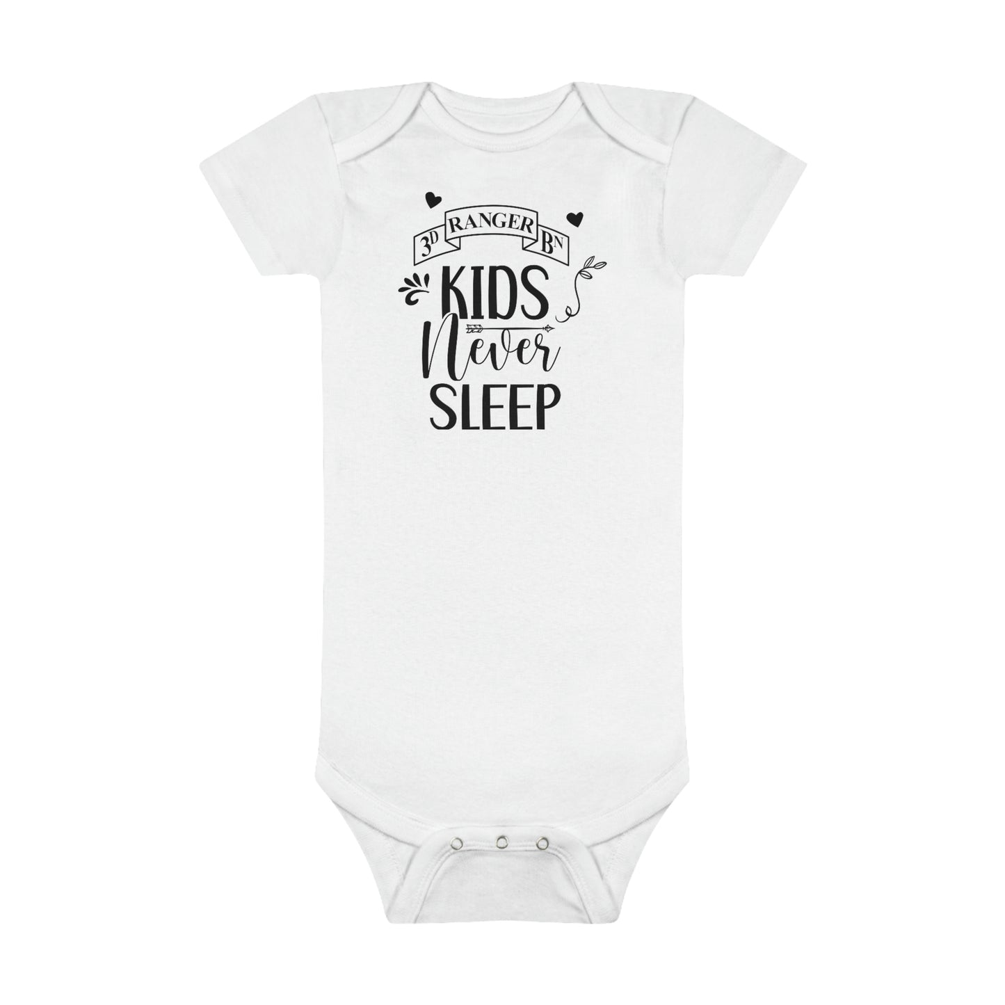 3d Battalion Kids Never Sleep Newborn Onesie® (0-3mo)