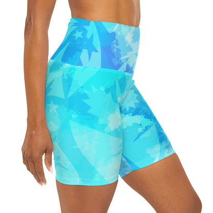 Nalu Regimental DUI High Waisted Yoga Shorts