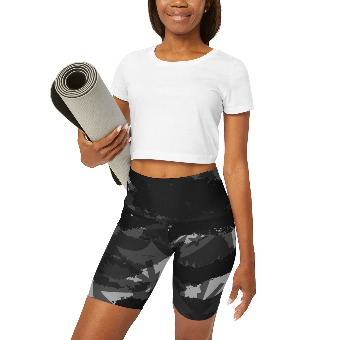 Ash Regimental DUI High Waisted Yoga Shorts