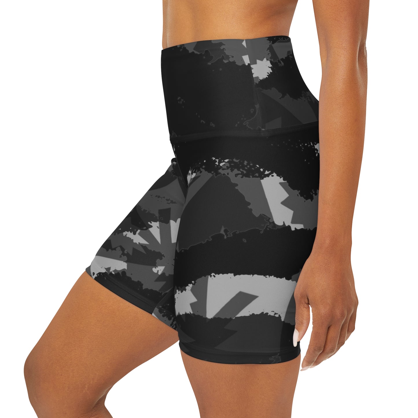 Ash Regimental DUI High Waisted Yoga Shorts