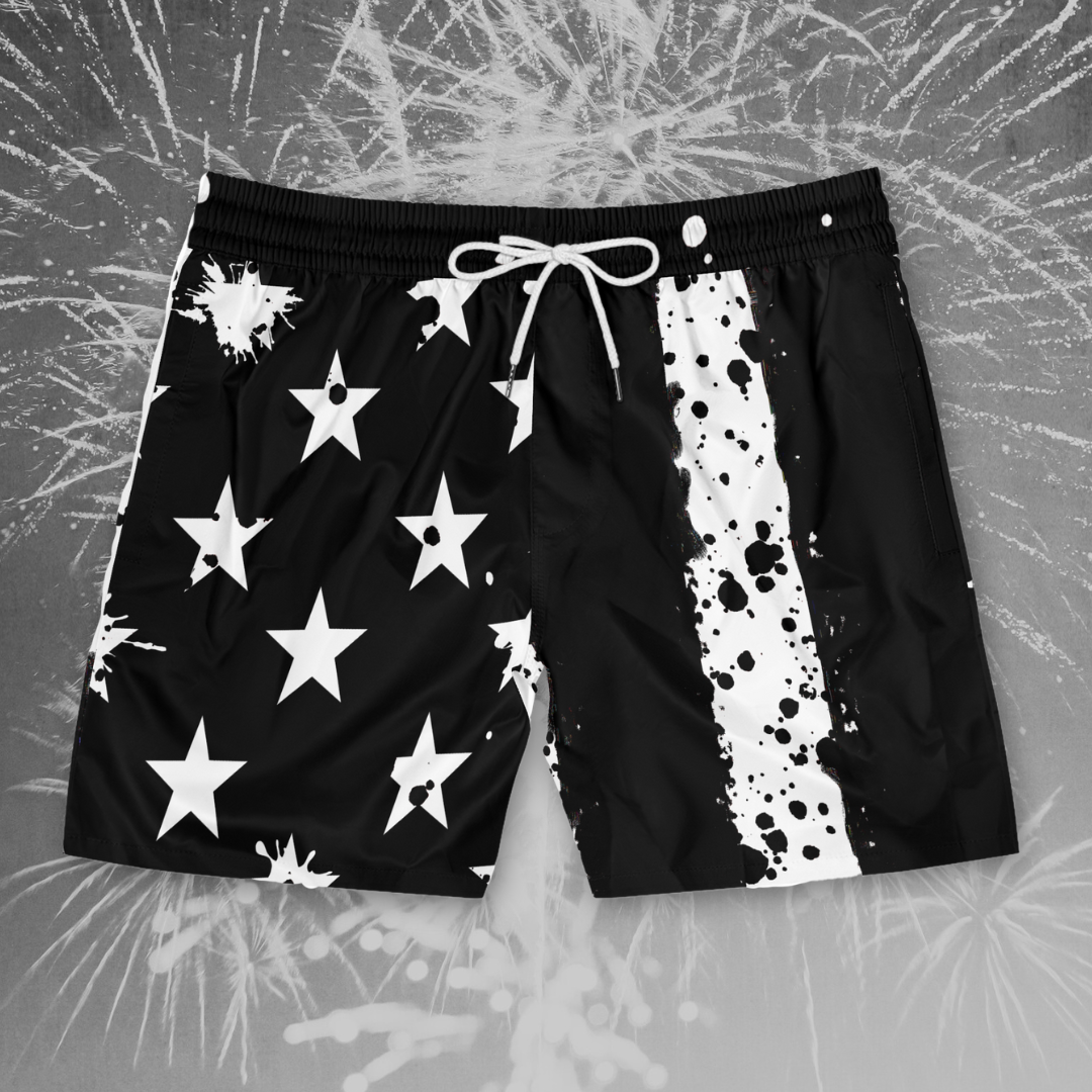 Subdued American Flag Swim Trunks by Aloha Ranger