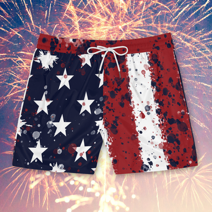 Stained Banner Swim Trunks