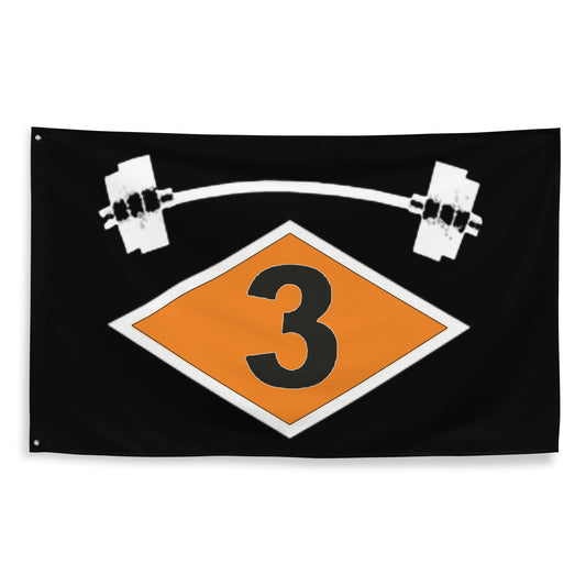 3d Battalion Diamond Barbell Flag