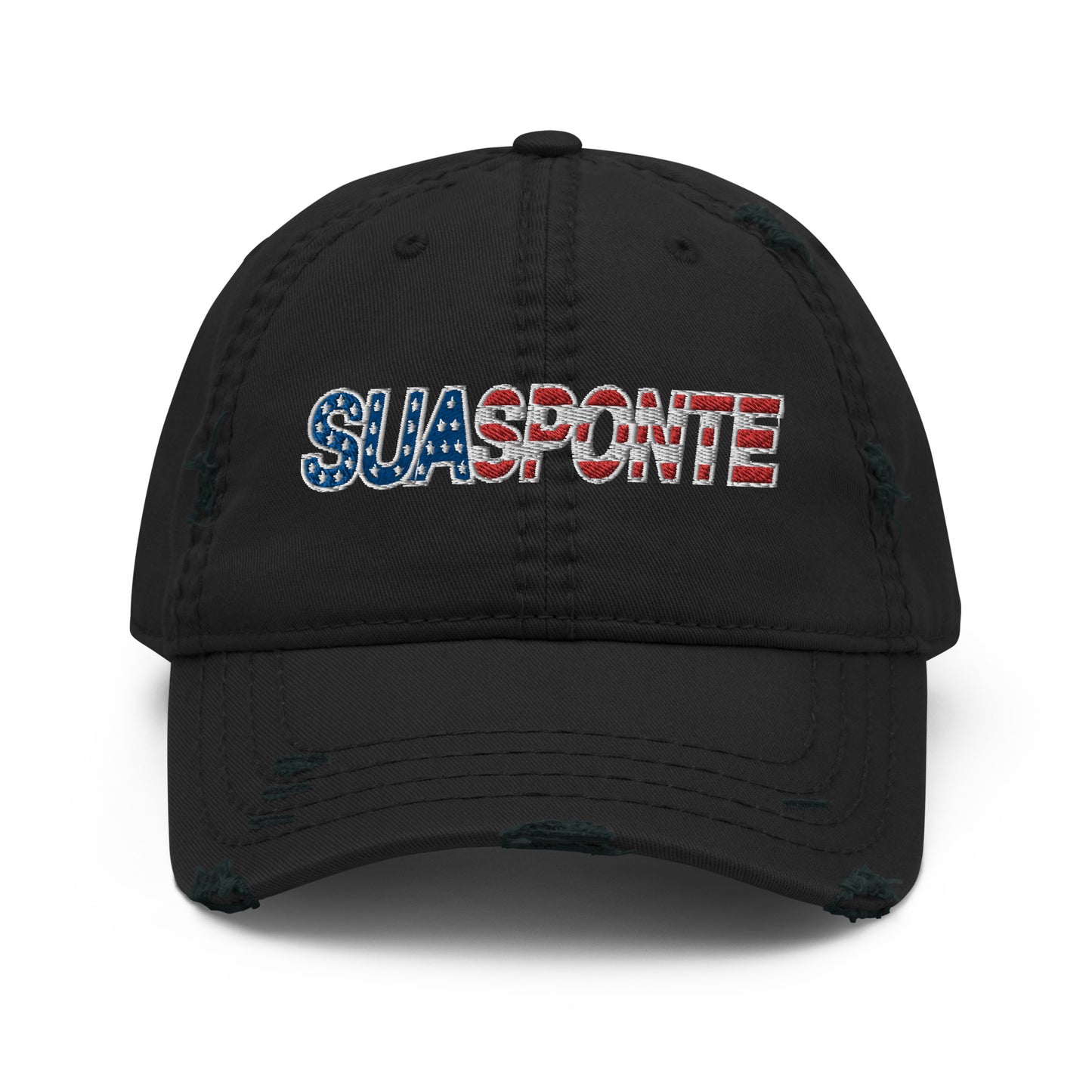 Sua Sponte Flag Distressed Hat