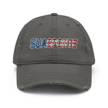 Sua Sponte Flag Distressed Hat