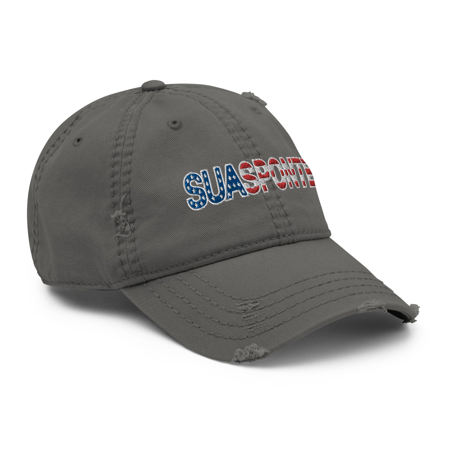 Sua Sponte Flag Distressed Hat