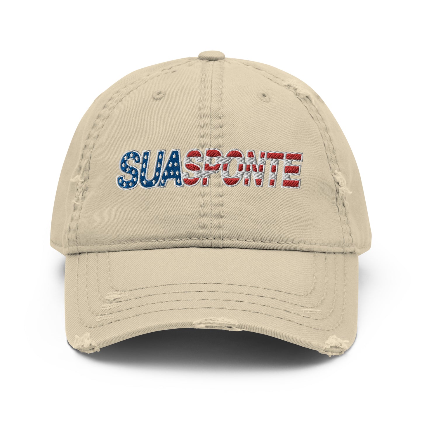 Sua Sponte Flag Distressed Hat