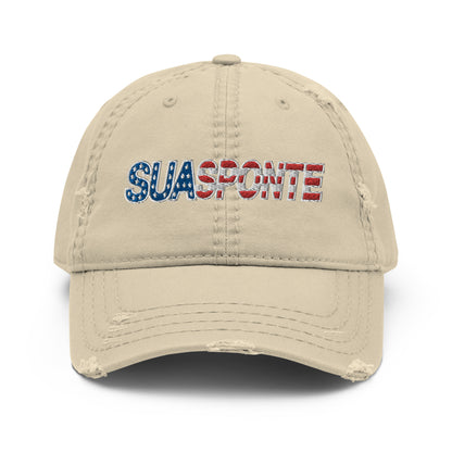 Sua Sponte Flag Distressed Hat