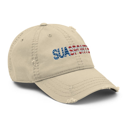 Sua Sponte Flag Distressed Hat