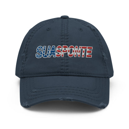 Sua Sponte Flag Distressed Hat