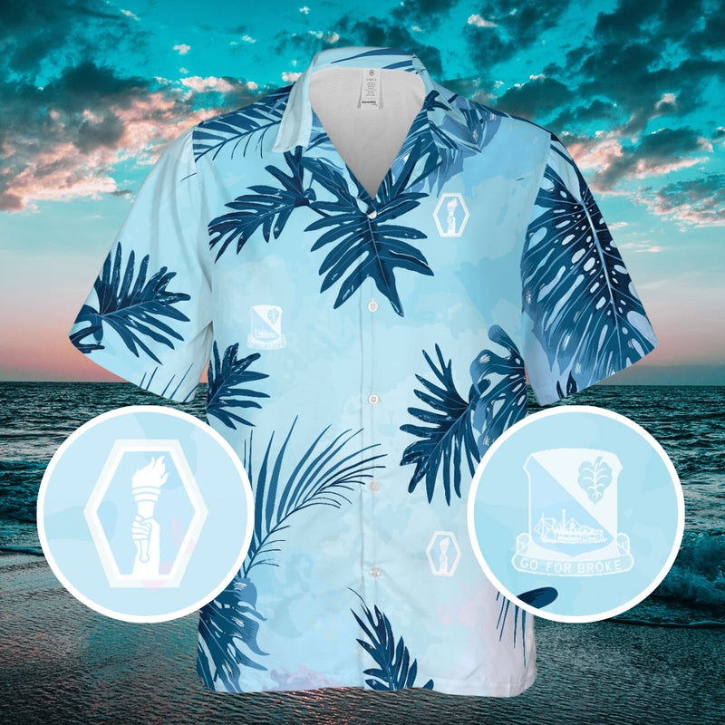 Nalu Kahoolawe 100th Bn 442d Inf Aloha Shirt