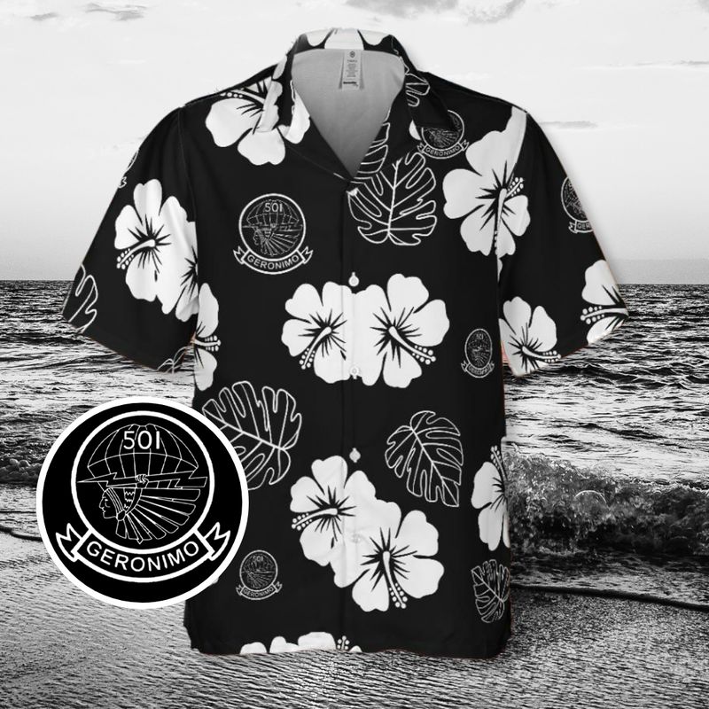 Niihau Nights 101st Geronimo Aloha Shirt