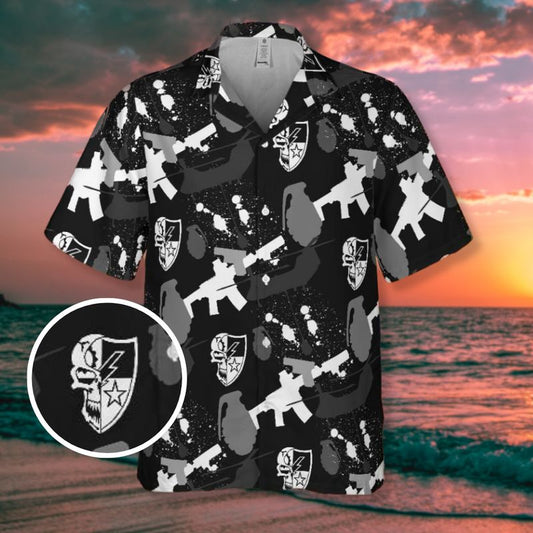 Maka Arsenal Skull DUI Aloha Shirt