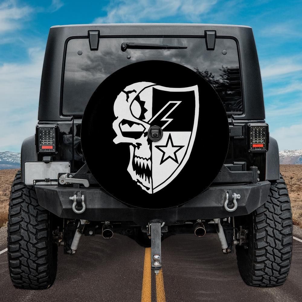 DUI Skull Spare Tire Cover with Backup Camera