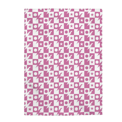 Baby Girl DUI Checkered Plush Baby Blanket