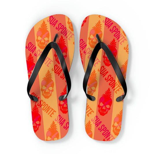 Aka Kealoha Sua Sponte Pineapple Skull Flip Flops