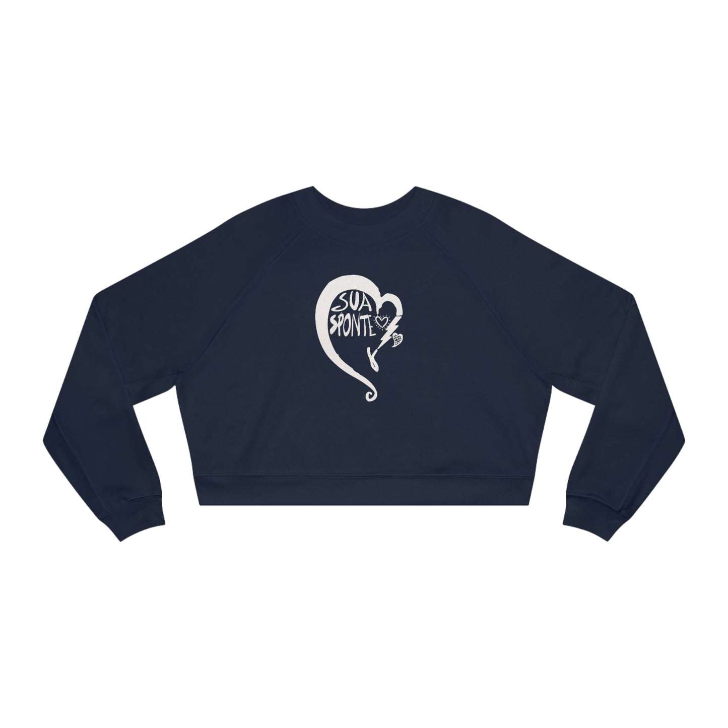 Sua Sponte Heart Cropped Pullover