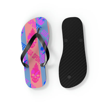 Coral Nalu Sua Sponte Pineapple Skull Flip Flops