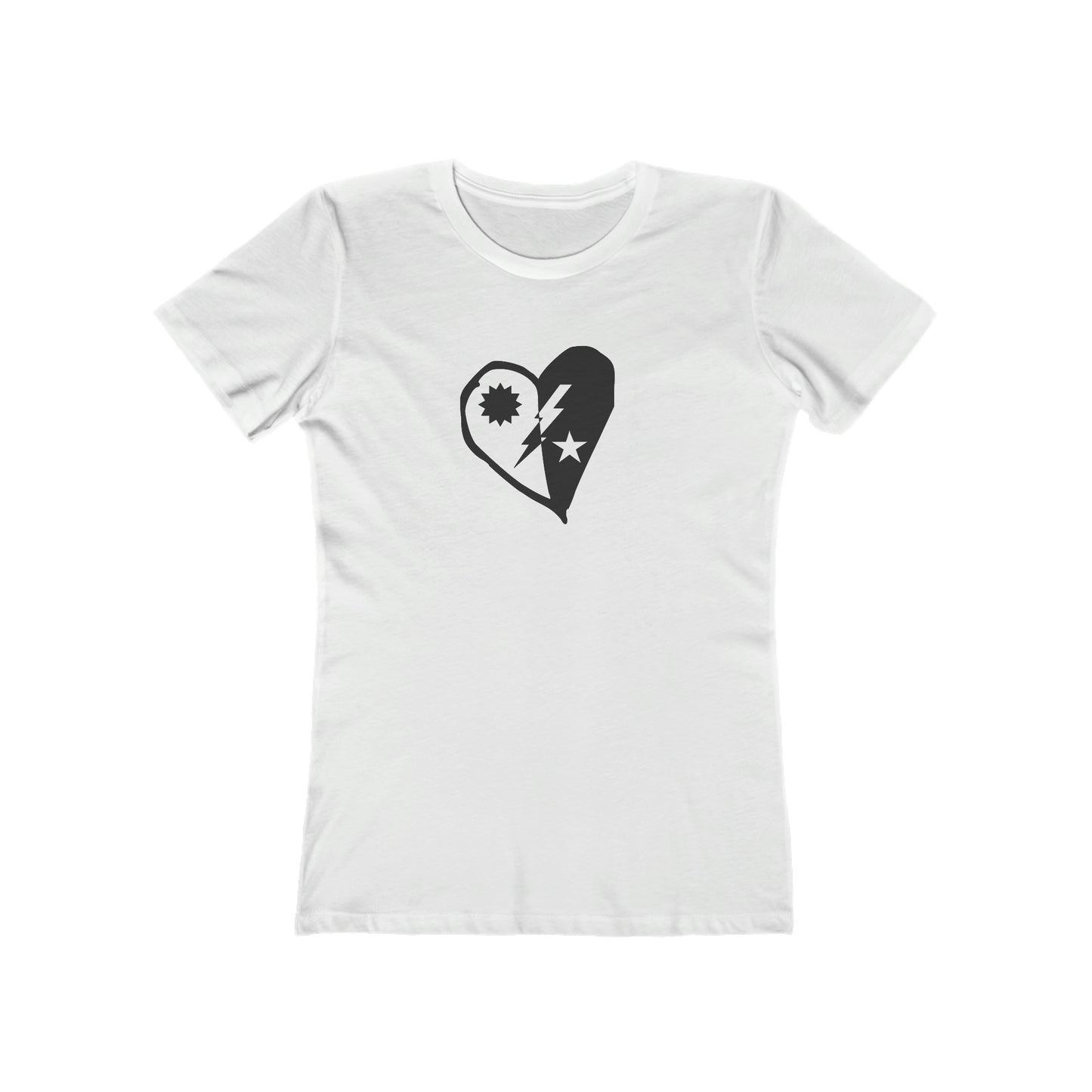 DUI Heart Cutout Boyfriend Tee