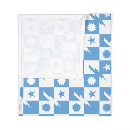 Baby Boy DUI Checkered Baby Swaddle