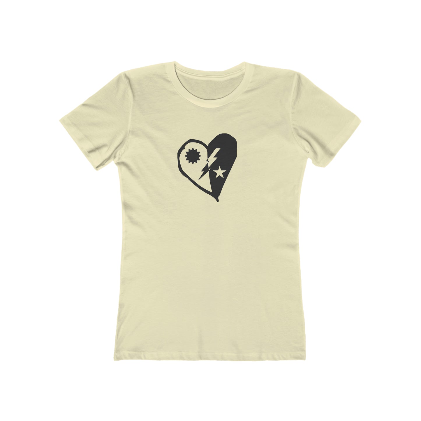 DUI Heart Cutout Boyfriend Tee