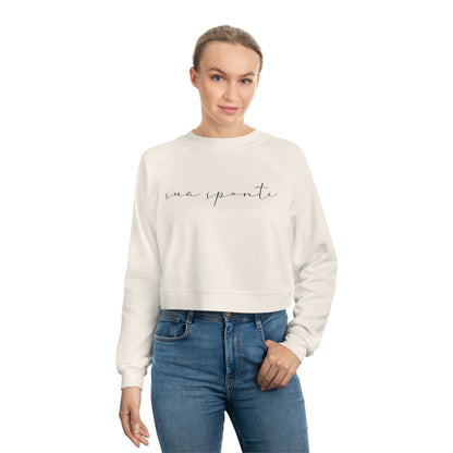 Sua Sponte Scribble Cropped Pullover