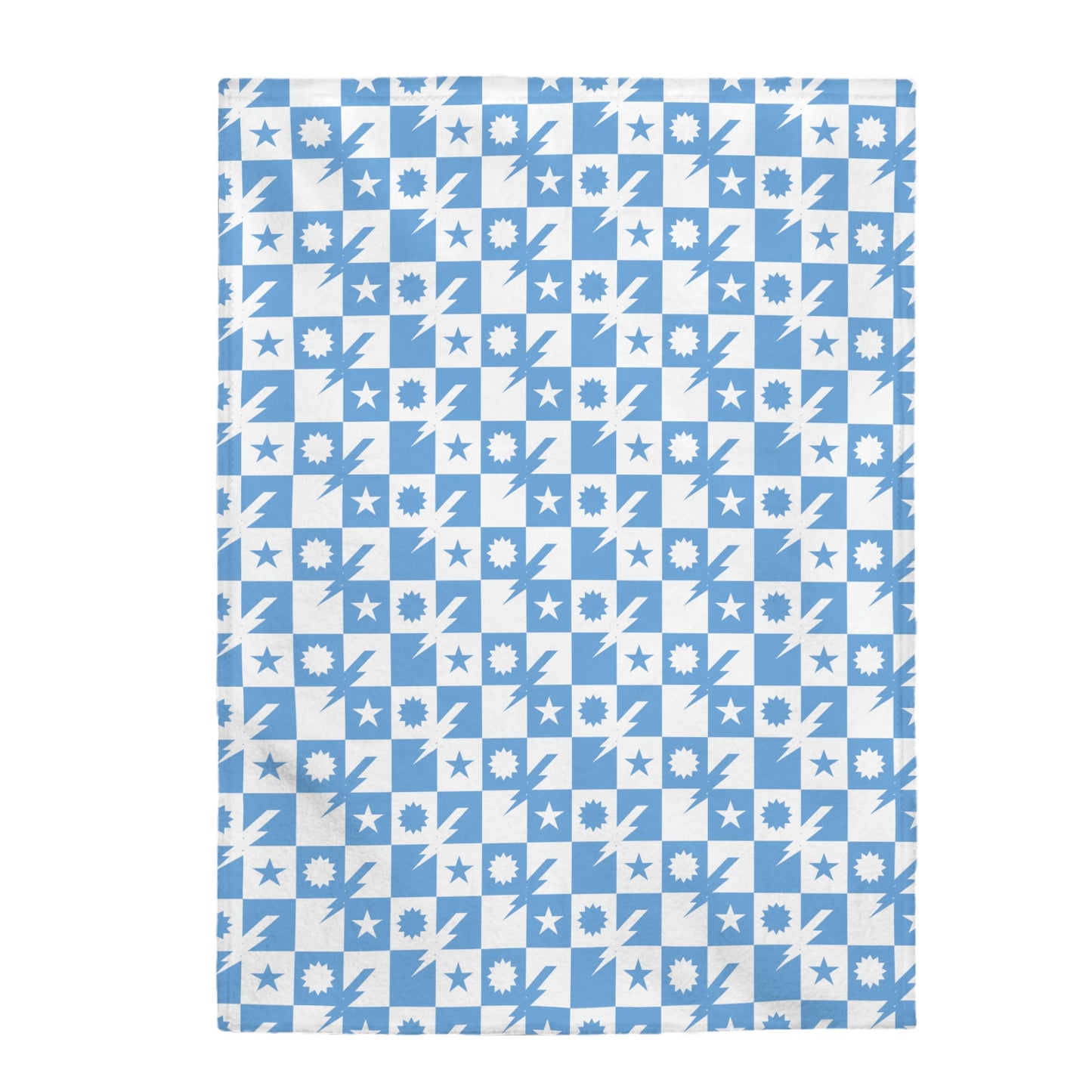 Baby Boy DUI Checkered Plush Baby Blanket