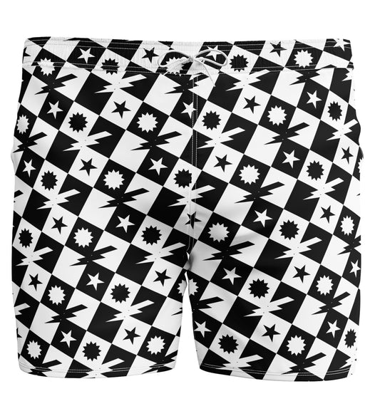 Checkered Swim Trunks