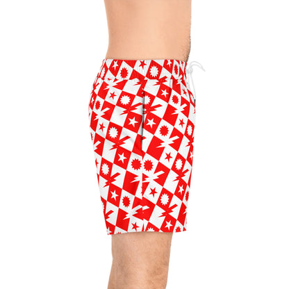 Aka Checkered Swim Trunks