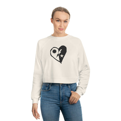 DUI Heart Cutout Cropped Pullover