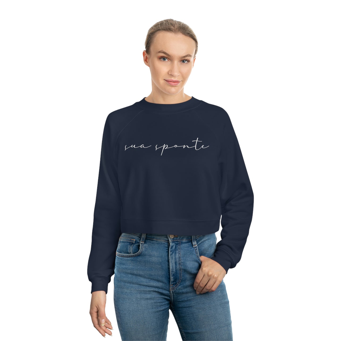 Sua Sponte Scribble Cropped Pullover