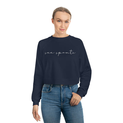 Sua Sponte Scribble Cropped Pullover