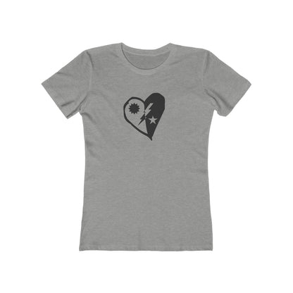 DUI Heart Cutout Boyfriend Tee