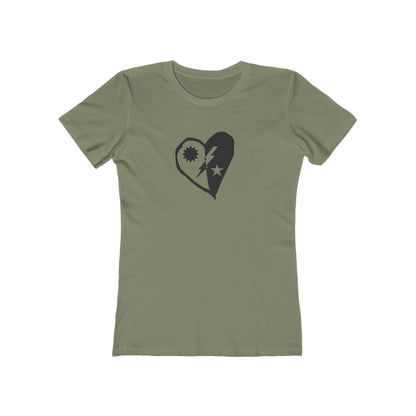 DUI Heart Cutout Boyfriend Tee