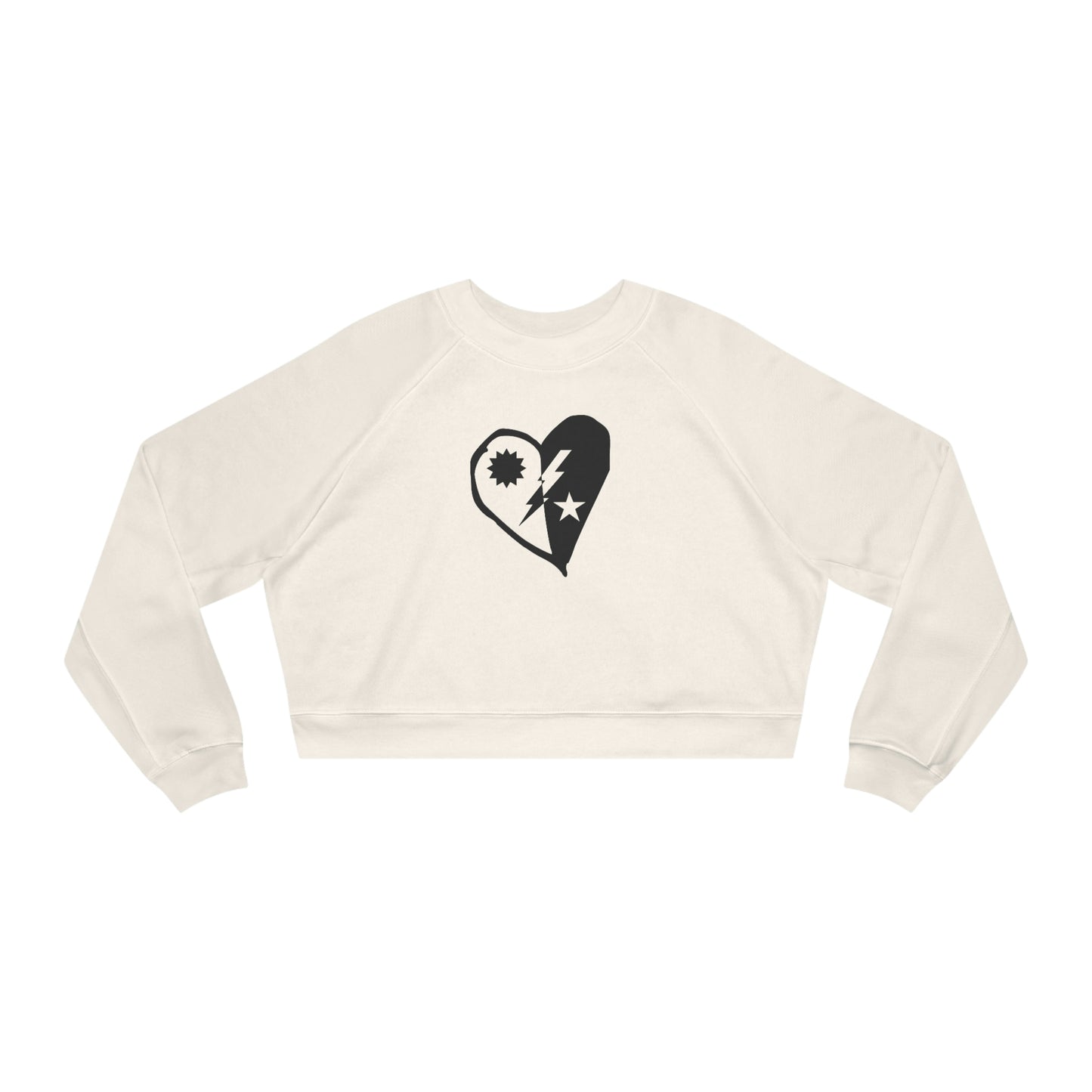 DUI Heart Cutout Cropped Pullover