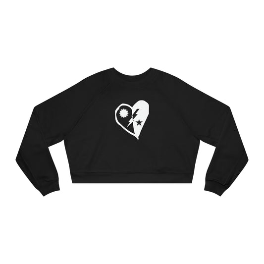 DUI Heart Cutout Cropped Pullover