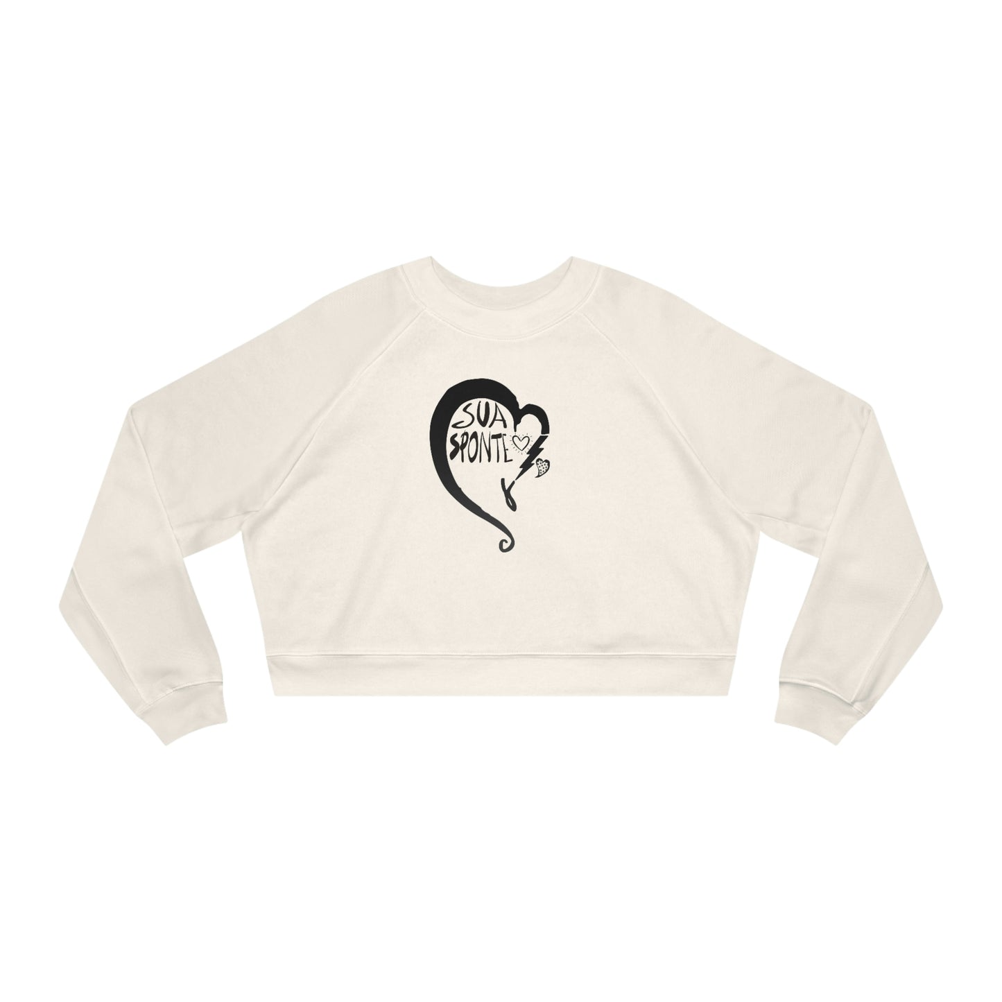 Sua Sponte Heart Cropped Pullover